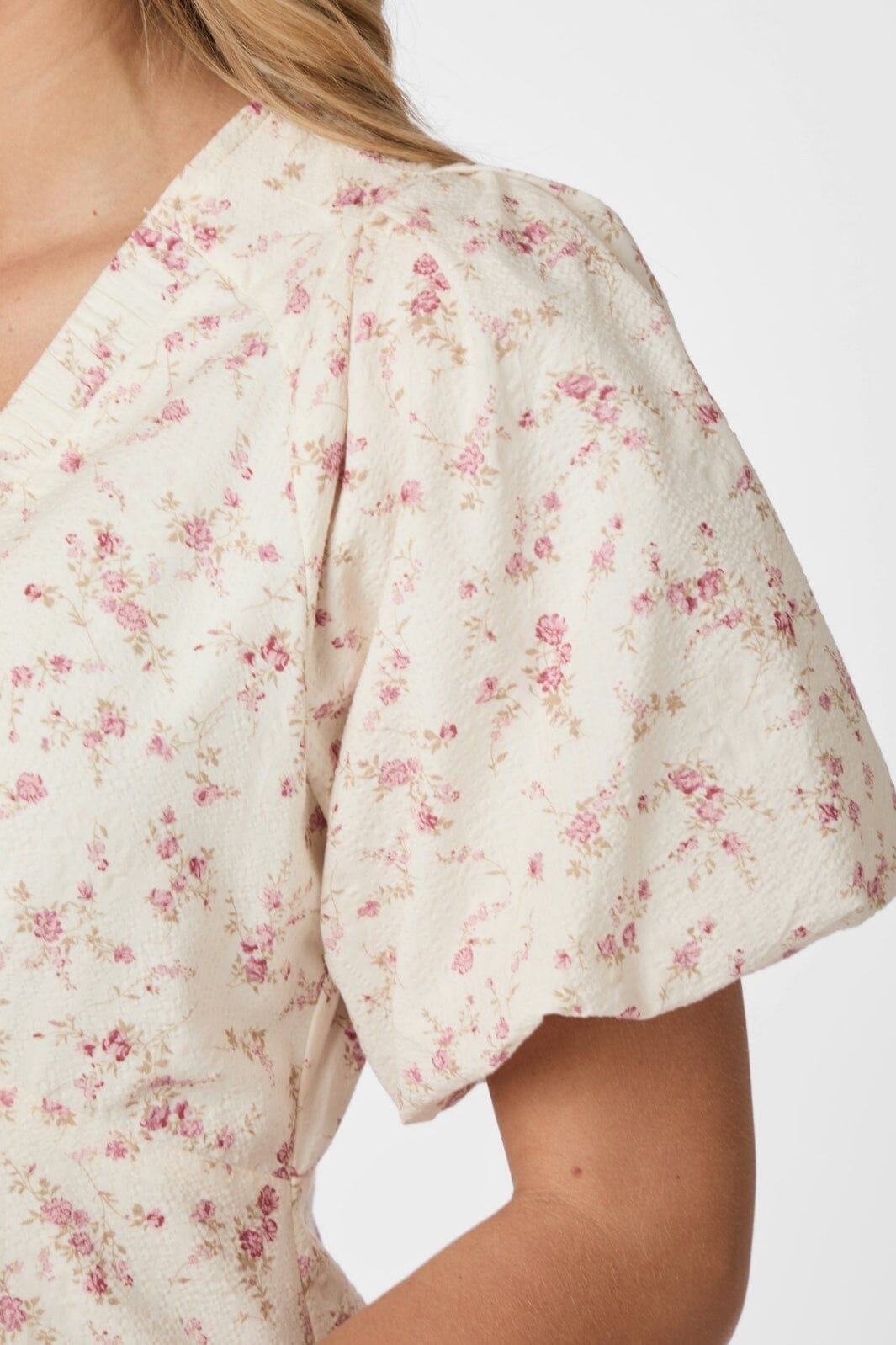 Neo Noir - Illana Print Dress 165994 - 630 - Dusty Rose