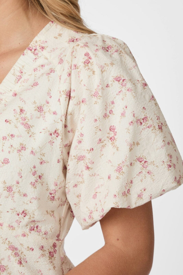 Neo Noir - Illana Print Dress 165994 - 630 - Dusty Rose