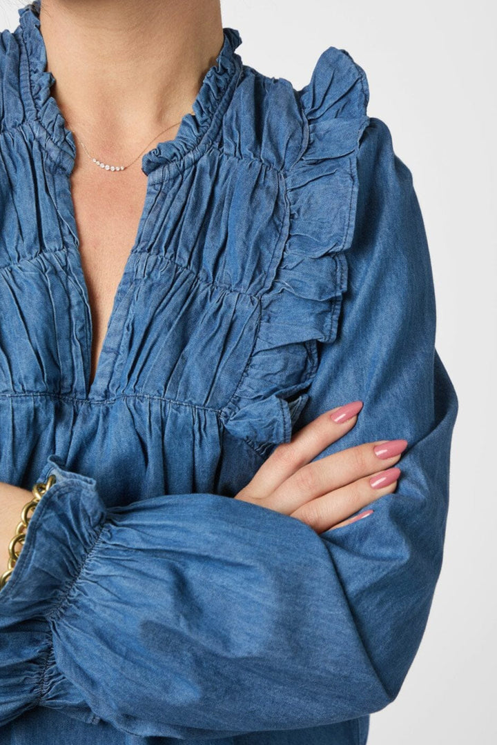 Neo Noir - Janis Denim Blouse 166664 - 140 - Blue