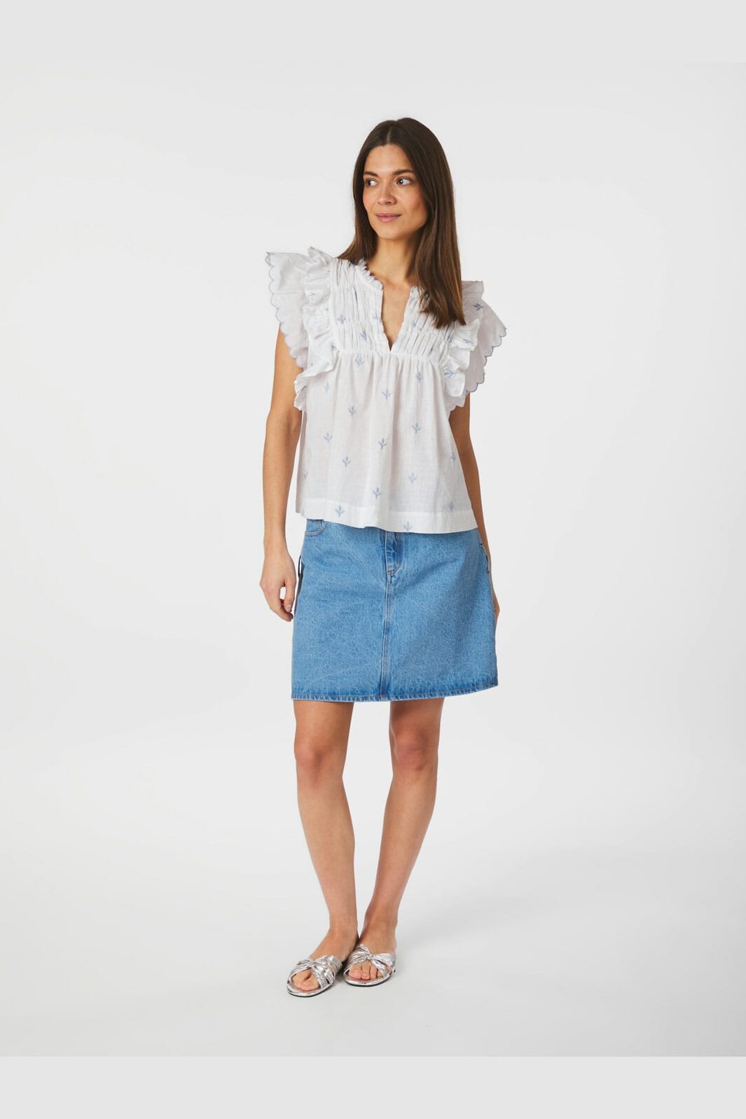 Neo Noir - Jayla Embroidery Top 165681 - 120 - White