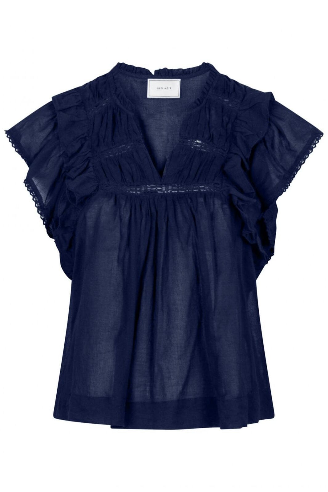 Neo Noir - Jayla S Voile Top - Navy Toppe