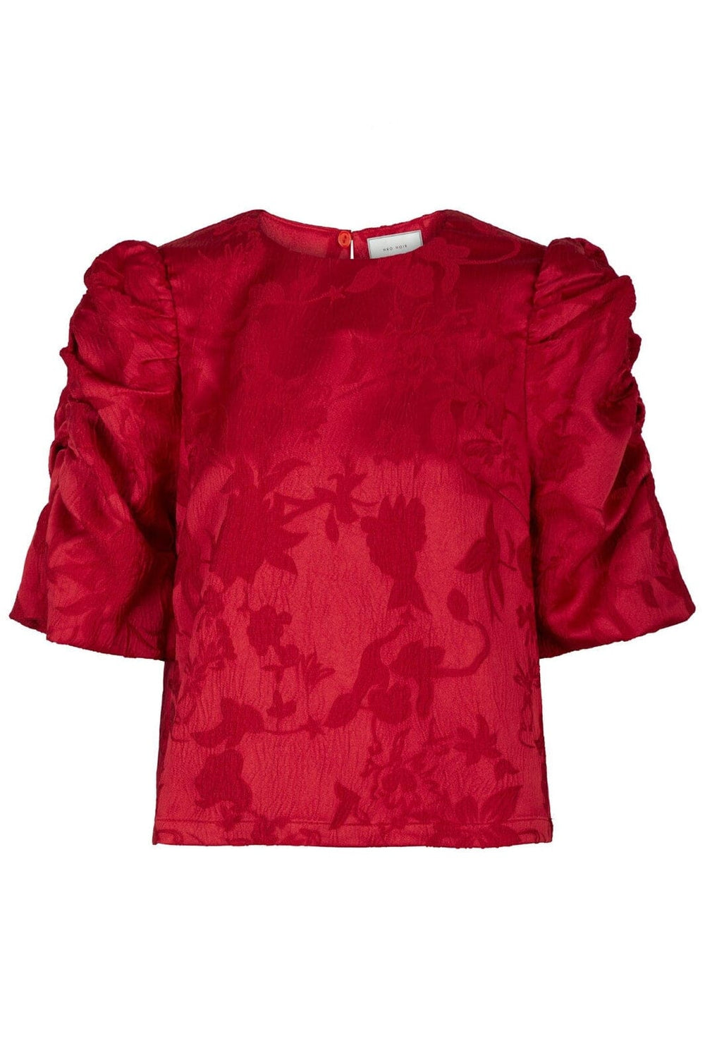 Neo Noir - Joba Jacquard Blouse 163868 - Red Bluser