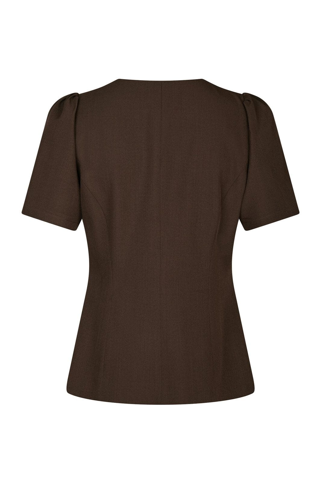 Neo Noir - Jules Structure Blouse 165065 - 676 - Dark Brown