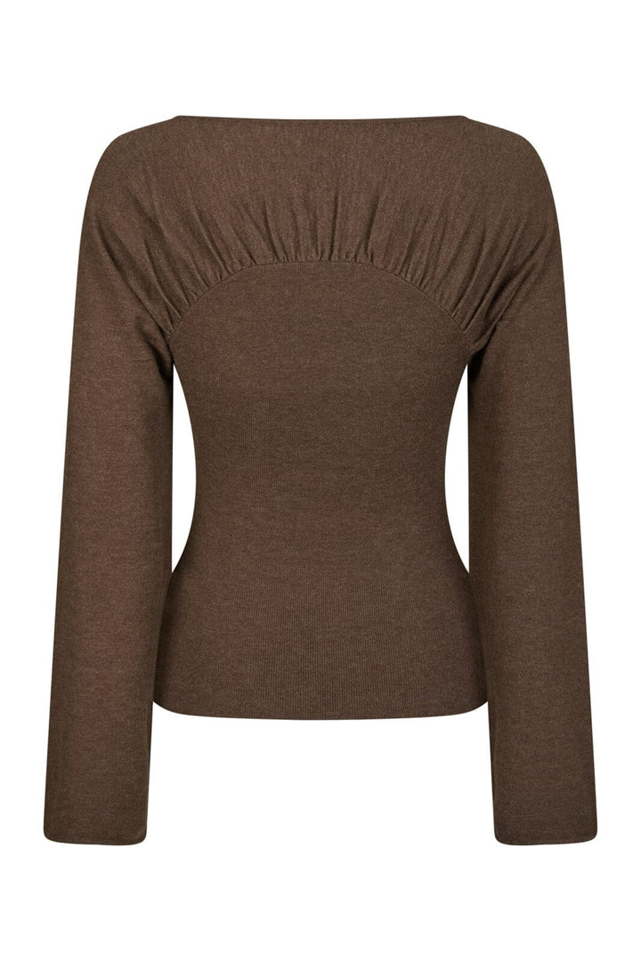 Neo Noir - Kaiba Knit Blouse 166875 - 205 - Brown Melange