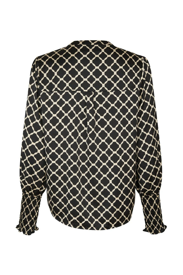Neo Noir - Landa Tile Print Blouse 166926 - 100 - Black