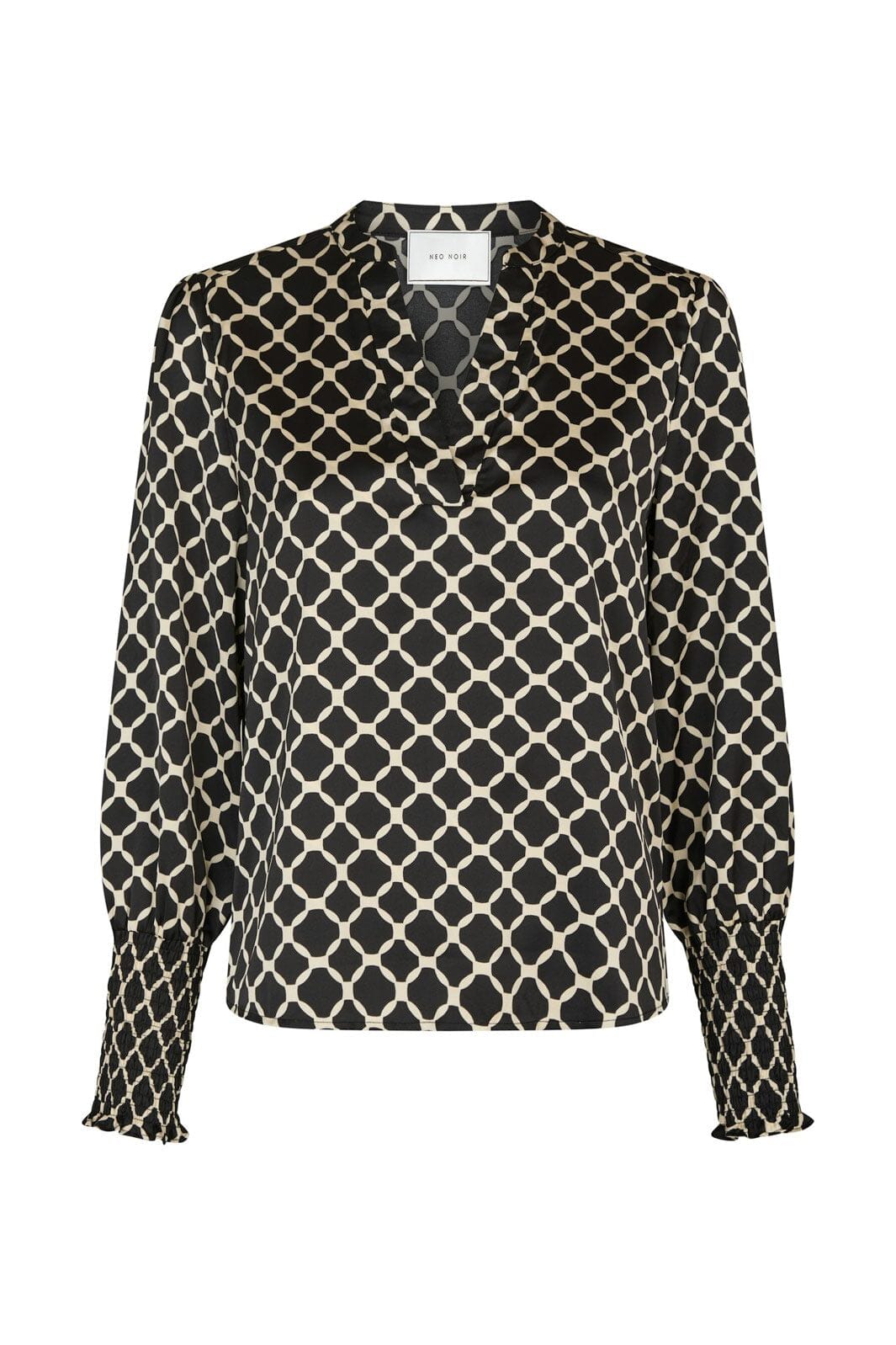 Neo Noir - Landa Tile Print Blouse 166926 - 100 - Black