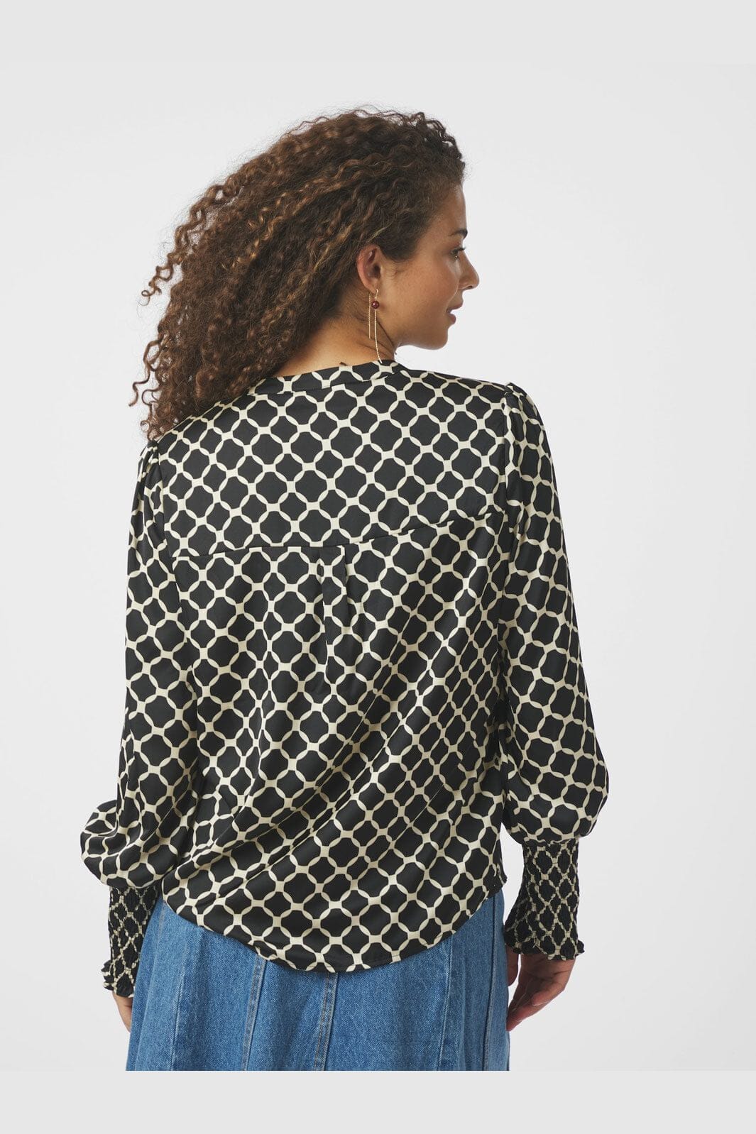Neo Noir - Landa Tile Print Blouse 166926 - 100 - Black