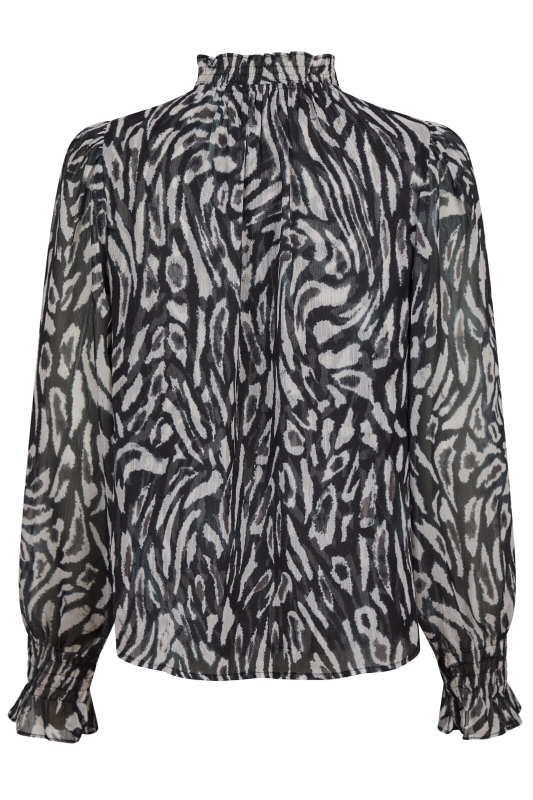 Neo Noir - Leia Abstract Leo Blouse 164591 - Black Bluser