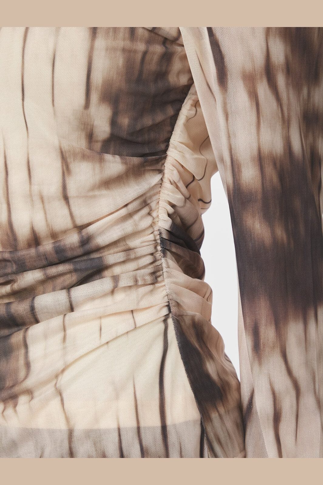 Neo Noir - Lenida Faded Mesh Blouse 167053 - 306 - Dusty Brown