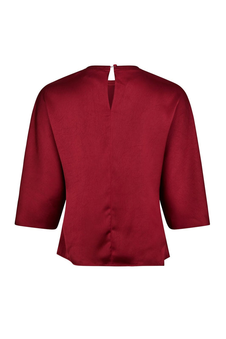 Neo Noir - Liora Heavy Sateen Blouse 165567 - 321 - Dark Red