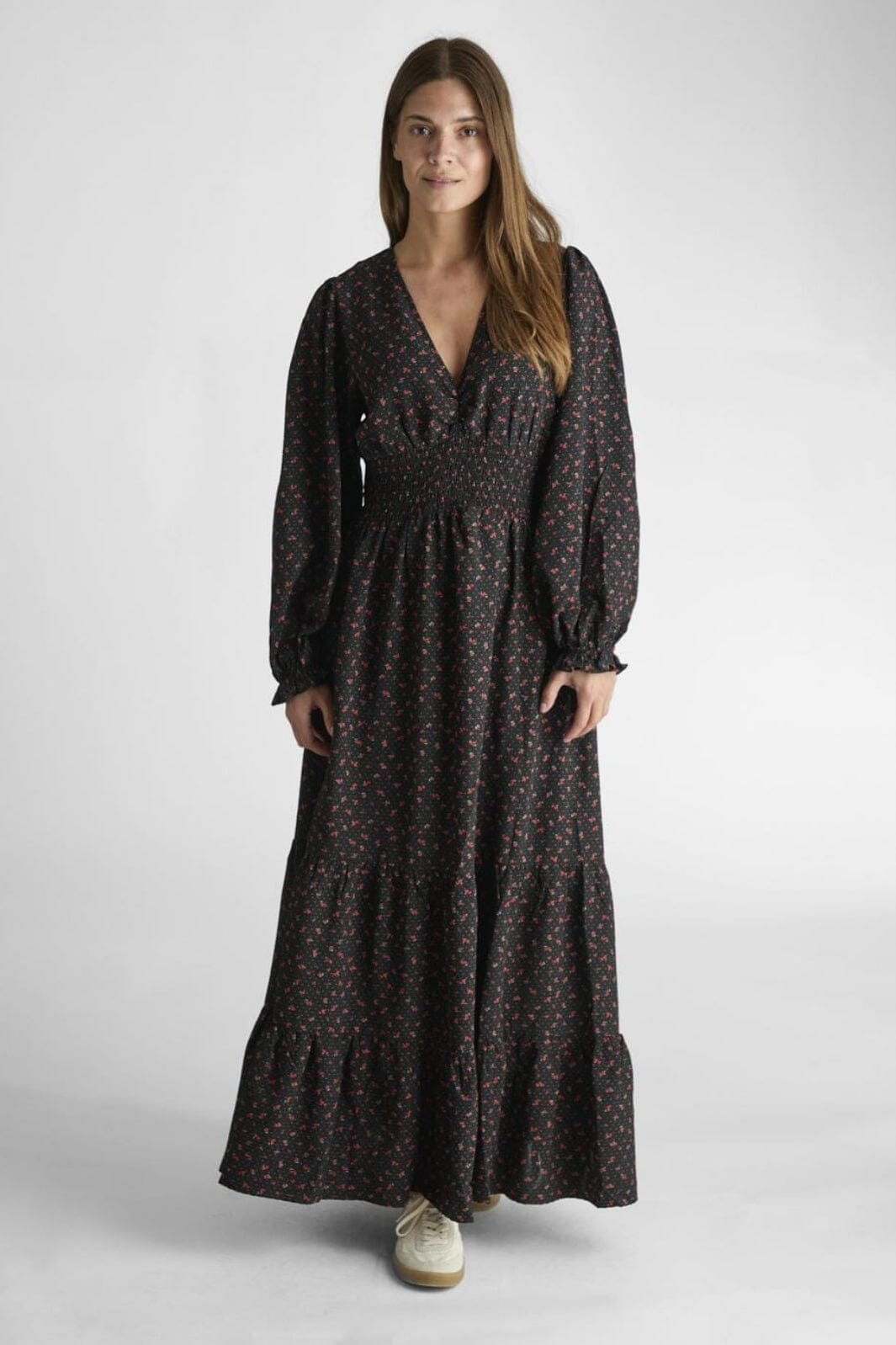 Neo Noir - Lumia Floral Dots Dress - Black Kjoler