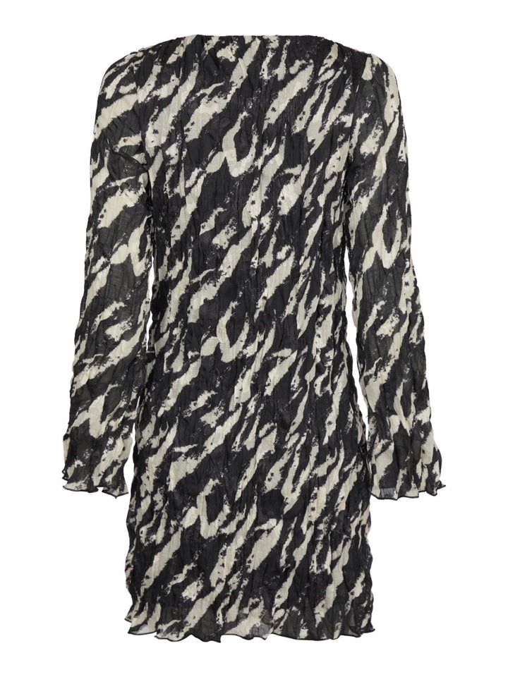 Neo Noir - Luni Distressed Zebra Dress - Black