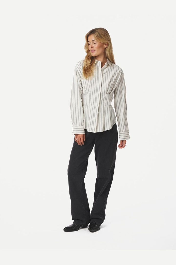 Neo Noir - Lytra Stripe Shirt 166689 - 666 - Black Striped