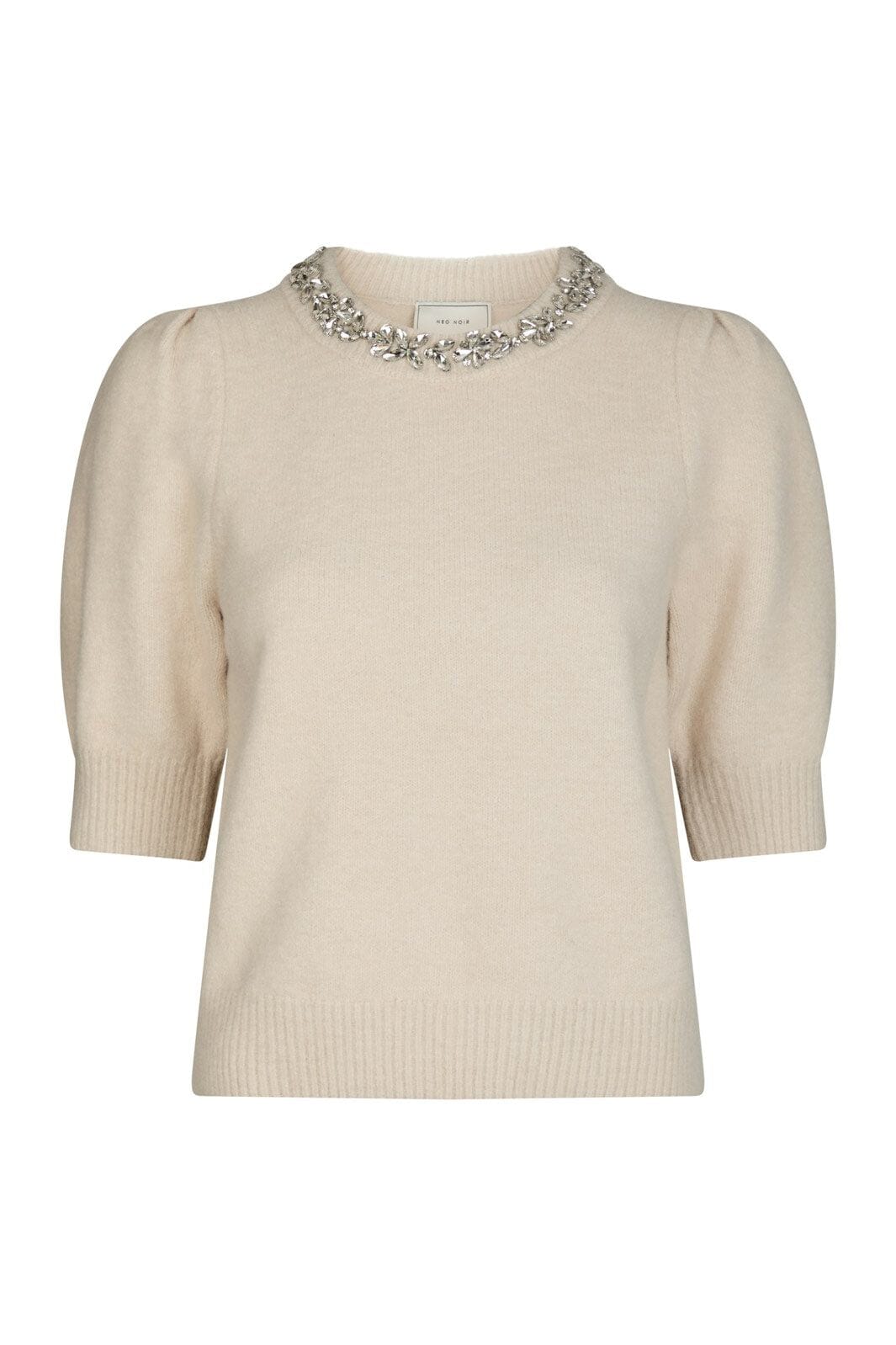 Neo Noir - Maia Stone Knit Blouse 162914 - 124 - Ivory