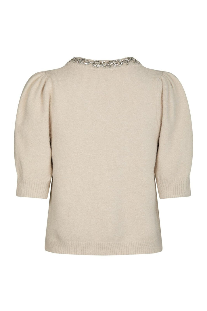 Neo Noir - Maia Stone Knit Blouse 162914 - 124 - Ivory