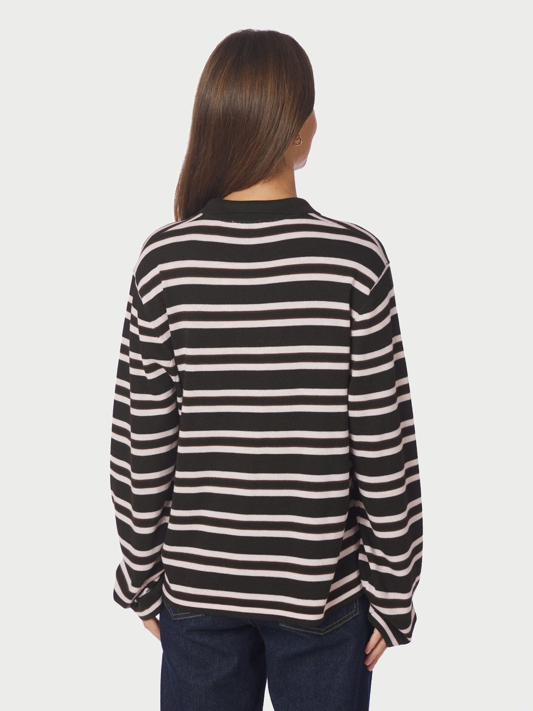 Neo Noir - Mala Polo Knit Blouse 167213 - 676 - Dark Brown Bluser