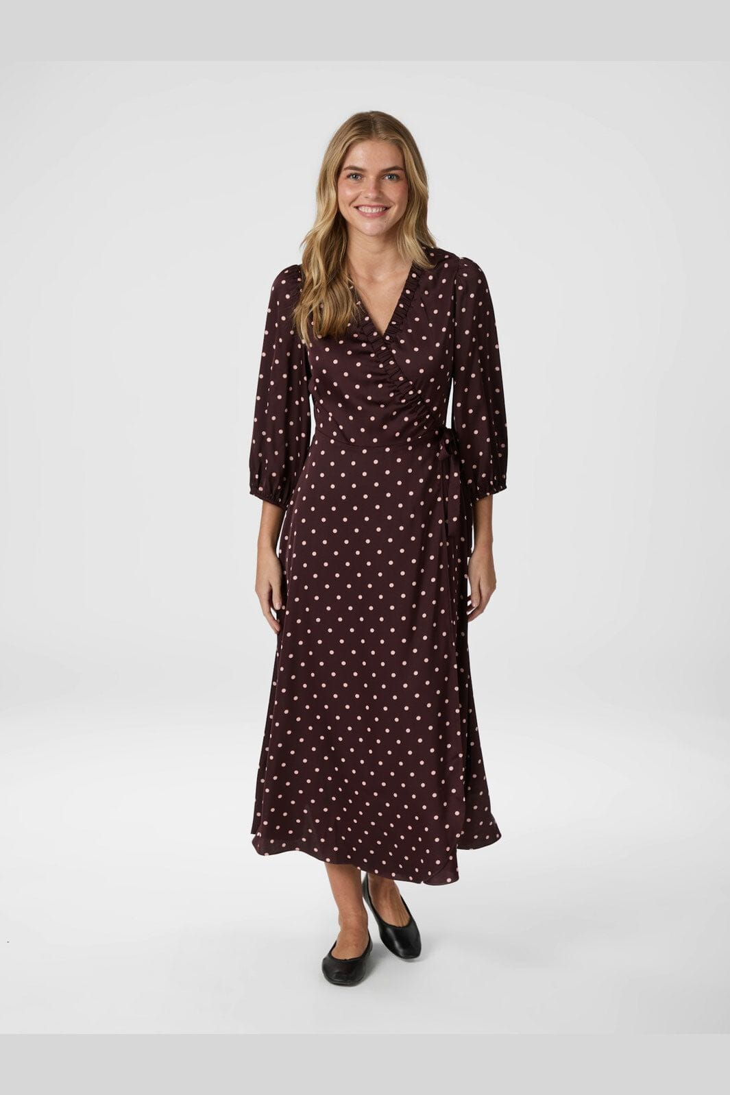 Neo Noir - Malinga Dot Dress 165909 - 682 - Wine