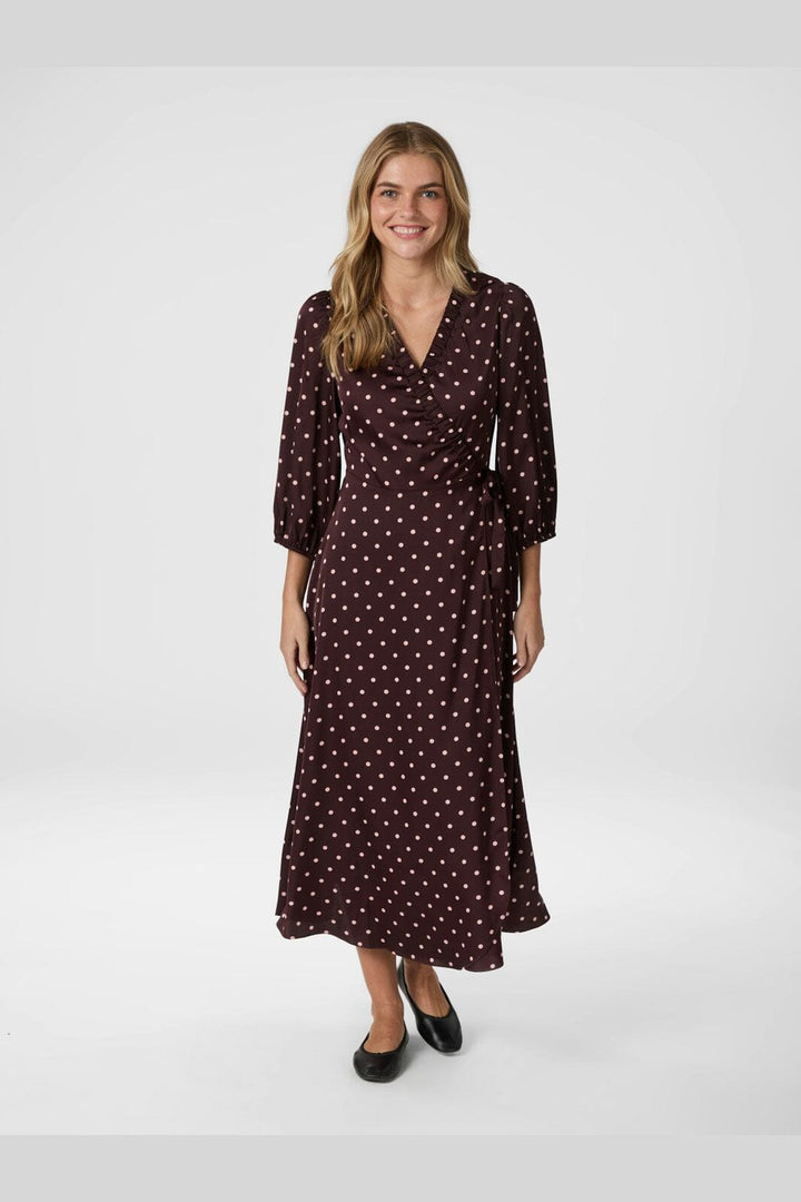 Neo Noir - Malinga Dot Dress 165909 - 682 - Wine