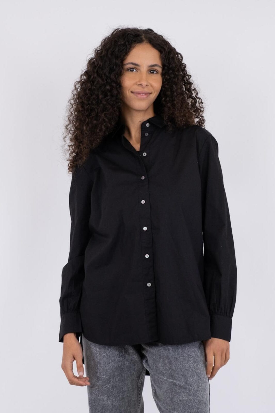 Neo Noir - Margit C Poplin Shirt - Black