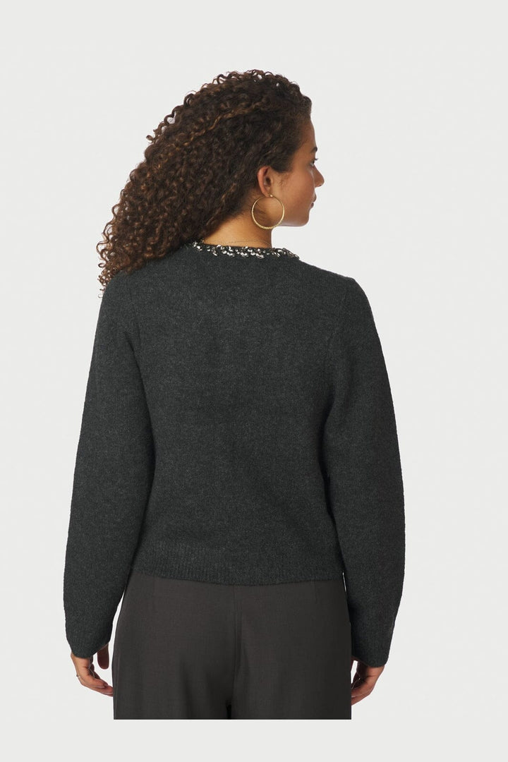 Neo Noir - Marie Stone Knit Cardigan 163850 - 132 - Antracit