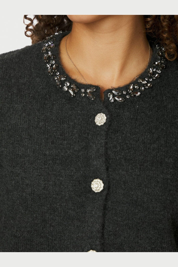 Neo Noir - Marie Stone Knit Cardigan 163850 - 132 - Antracit