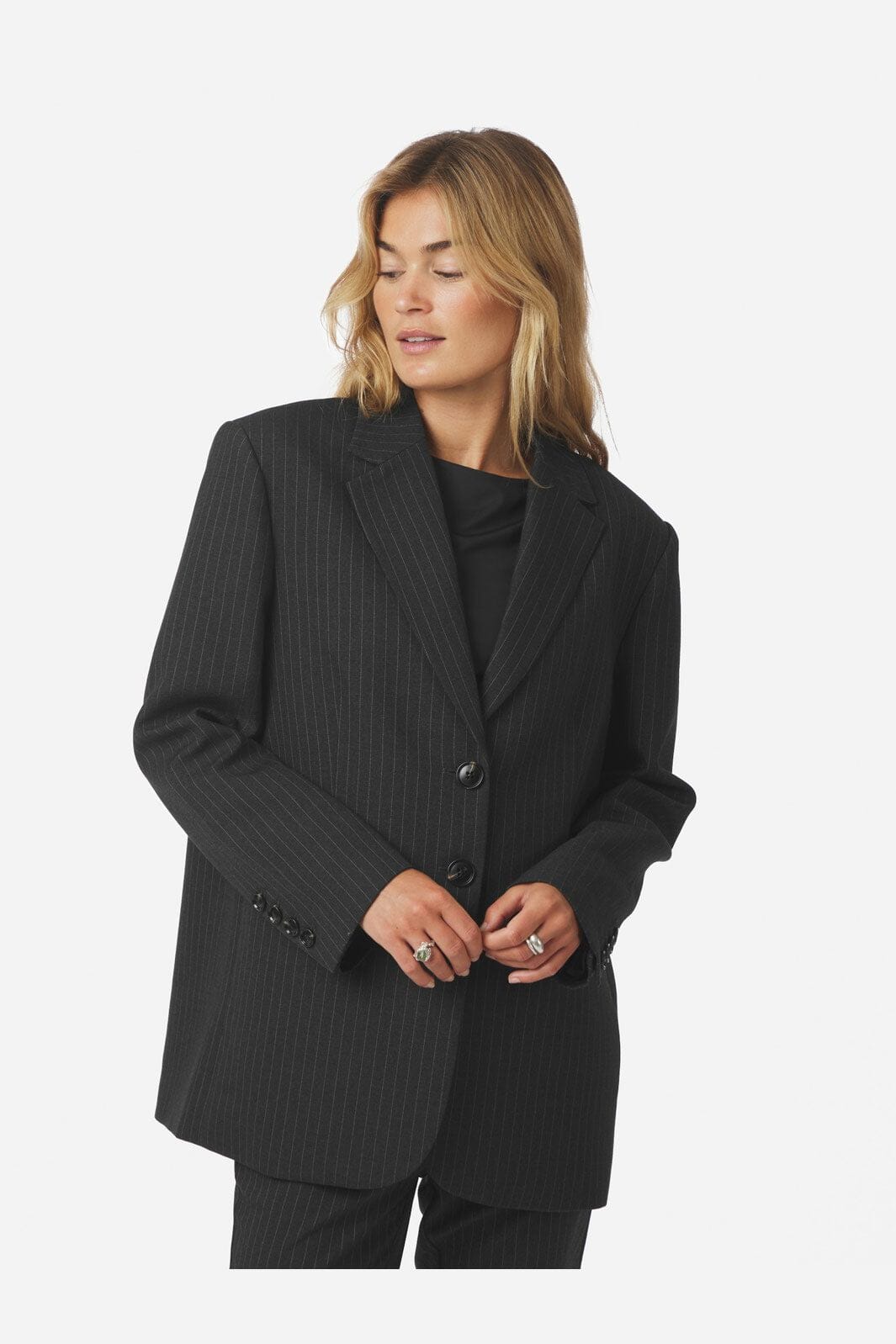 Neo Noir - Marielle Button Back Blazer 165664 - 132 - Antracit