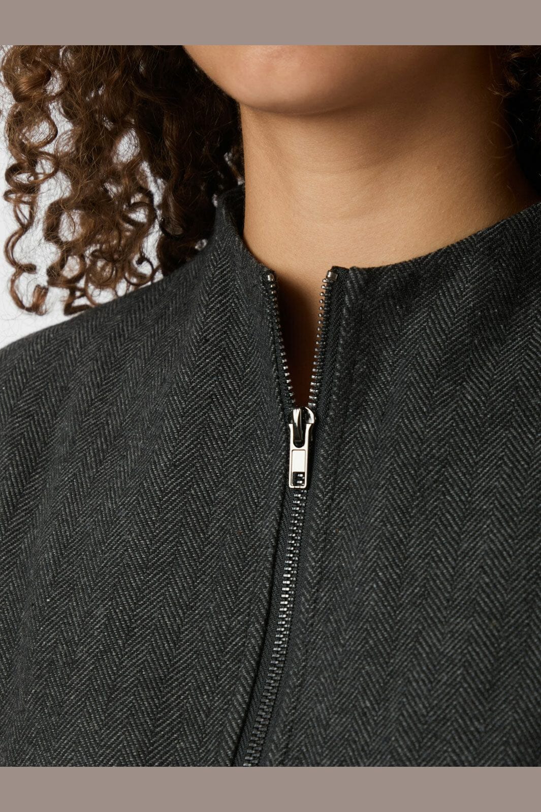 Neo Noir - Melville Herringbone Dress 166190 - 132 - Antracit