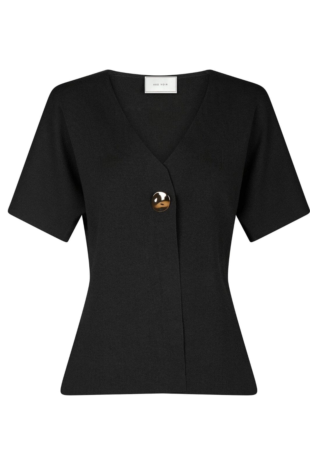 Neo Noir - Mendes Knit Cardigan 164277 - Black Cardigans