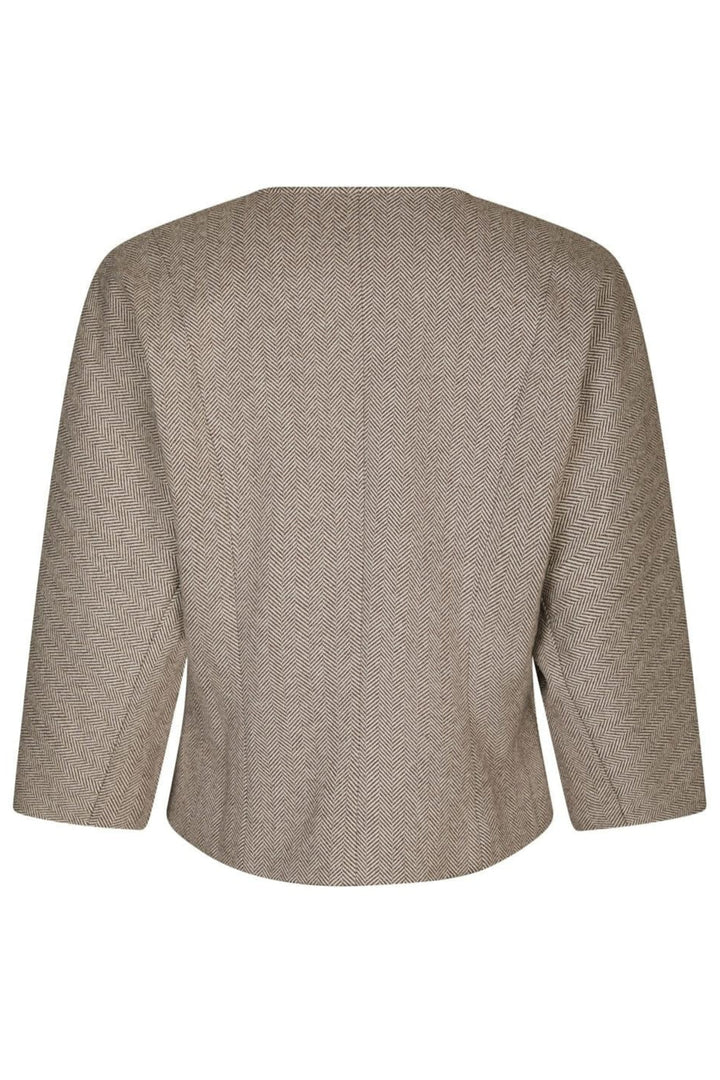 Neo Noir - Mesto Light Herringbone Jacket 167015 - 387 - White/Brown