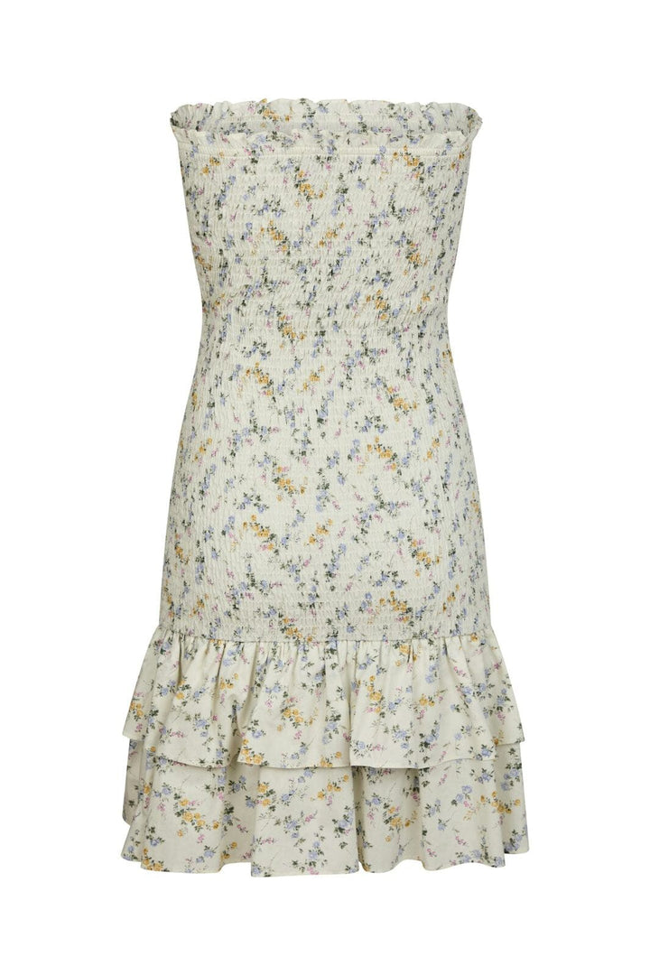 Neo Noir - Mikka Smock Print Dress 164929 - 122 - Creme