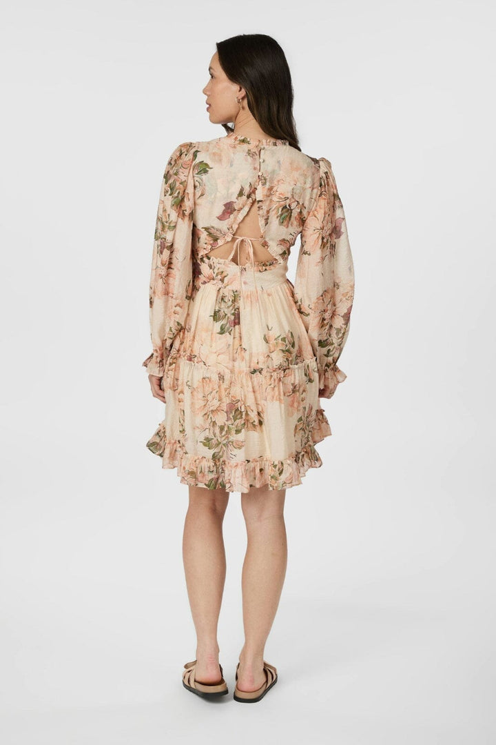 Neo Noir - Miller Mega Floral Dress 166000 - 946 - Peach Blossom