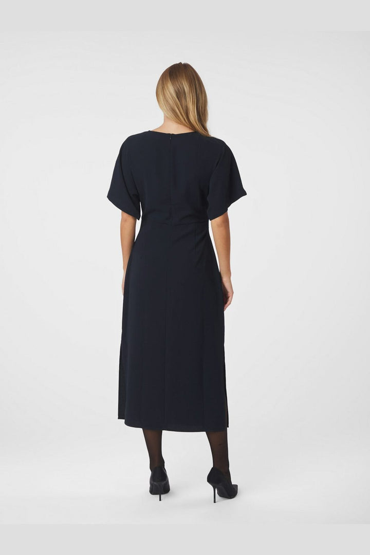 Neo Noir - Miloine Drape Dress 166132 - 141 - Navy