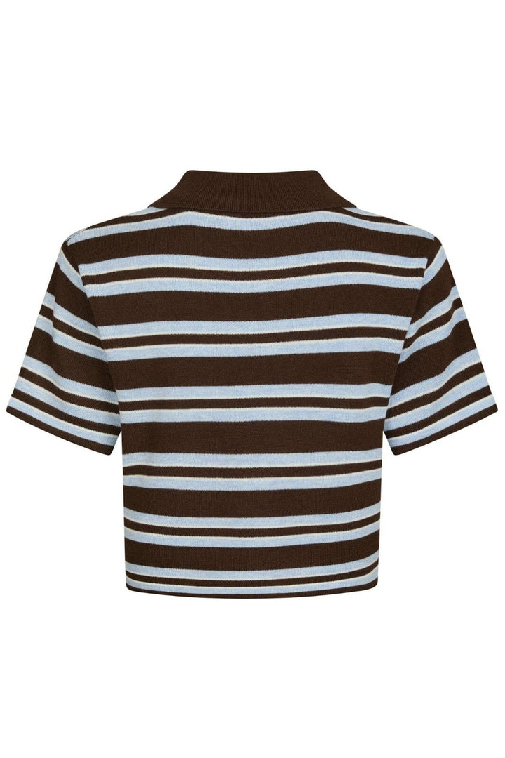 Neo Noir - Mulann Polo Knit Blouse 165966 - 676 - Dark Brown