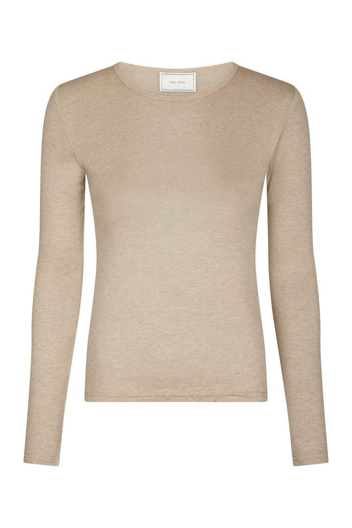 Neo Noir - Nella Fine Rib Blouse 167271 - 976 - Beige Melange