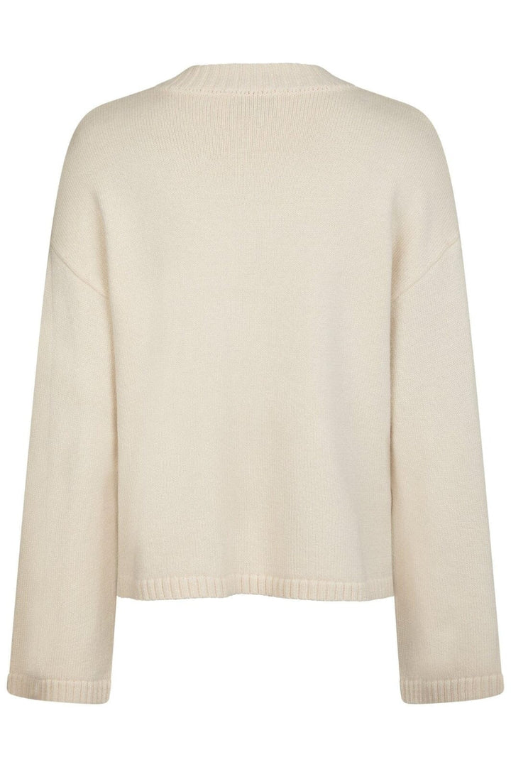 Neo Noir - Nello Button Knit Blouse 164512 - 124 - Ivory