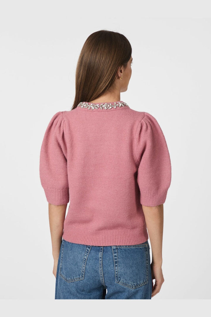 Neo Noir - Maia Stone Knit Blouse 162914 - 165 - Rose