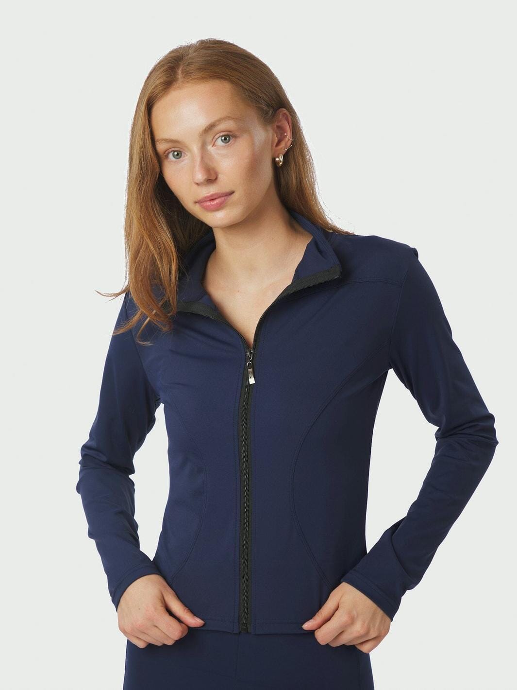 Neo Noir - Nolana Zip Blouse 167175 - 141 - Navy Bluser