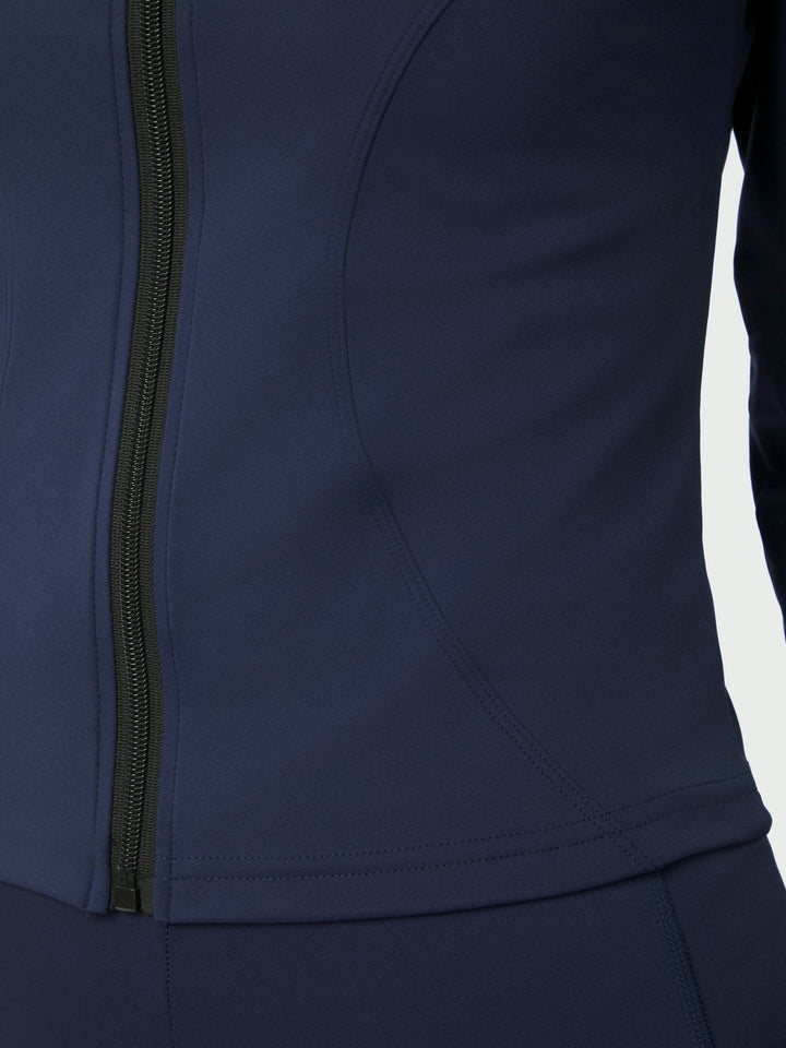 Neo Noir - Nolana Zip Blouse 167175 - 141 - Navy Bluser