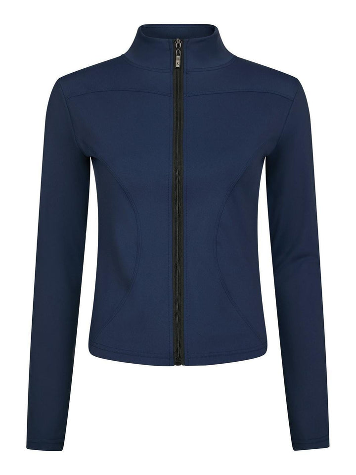 Neo Noir - Nolana Zip Blouse 167175 - 141 - Navy Bluser
