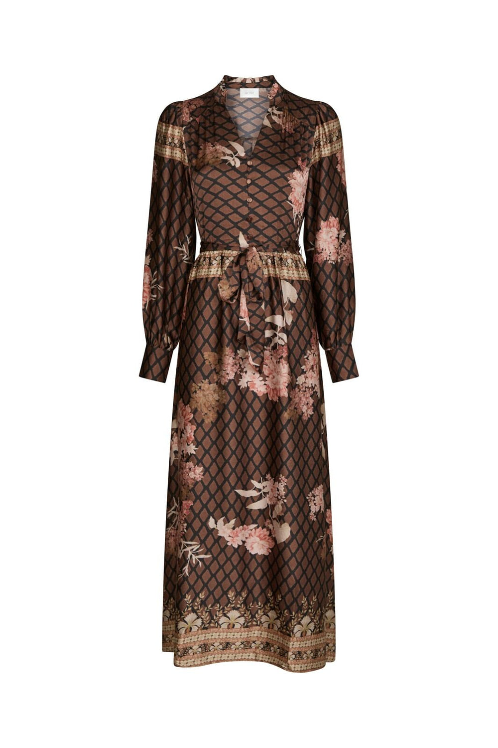 Neo Noir - Nova Botanical Border Dress 167258 - 100 - Black