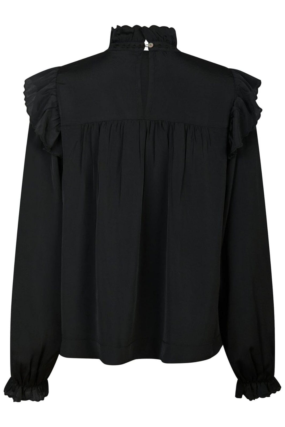 Neo Noir - Percy Soft Satin Blouse 163893 - Black Bluser