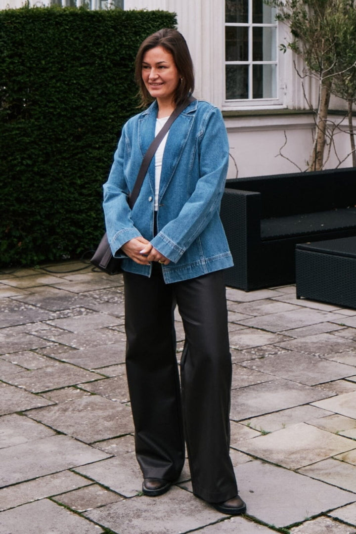 Neo Noir - Pinur Faux Leather Pants 164609 - 100 - Black