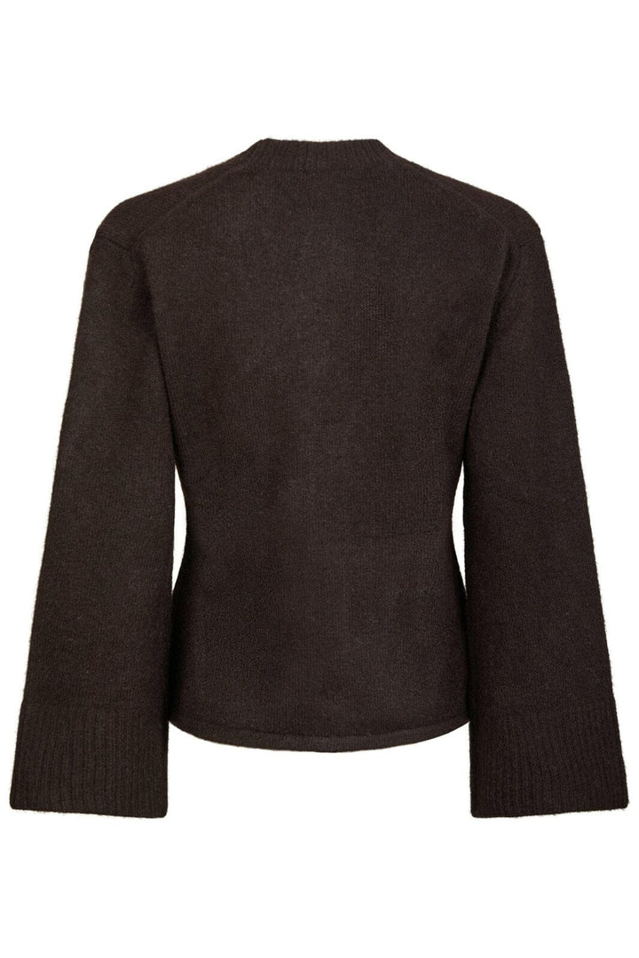 Neo Noir - Pixie Knit Cardigan 163069 - 676 - Dark Brown