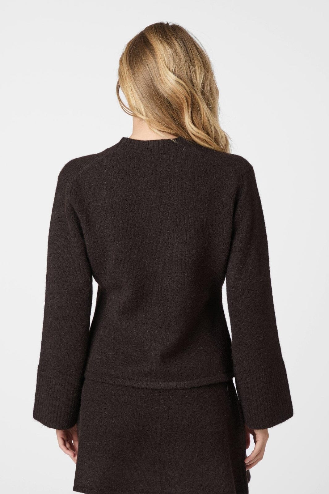 Neo Noir - Pixie Knit Cardigan 163069 - 676 - Dark Brown