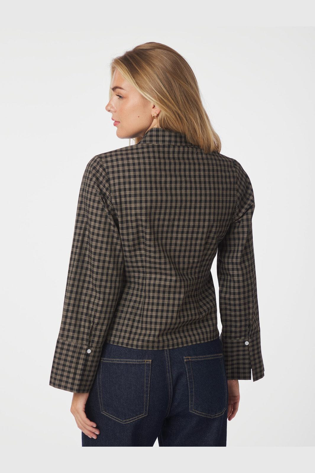 Neo Noir - Rosa Mini Check Shirt 167089 - 100 - Black