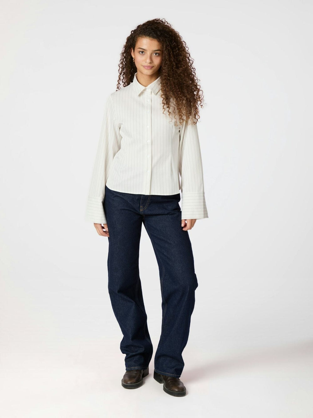 Neo Noir - Rosa Pinstripe Shirt 163561 - 120 - White Skjorter