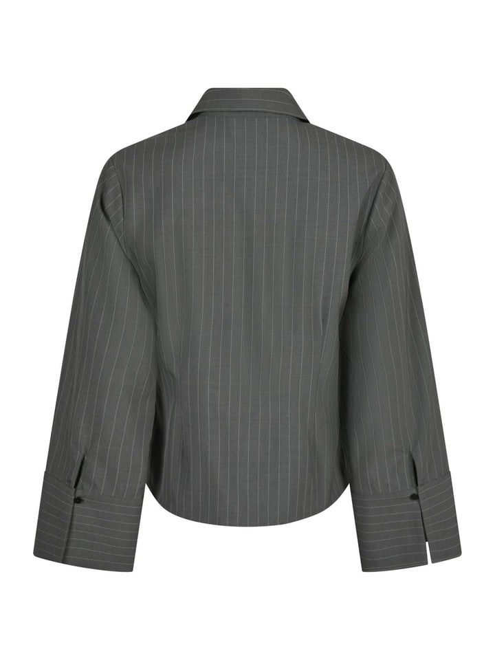 Neo Noir - Rosa Pinstripe Shirt - Grey