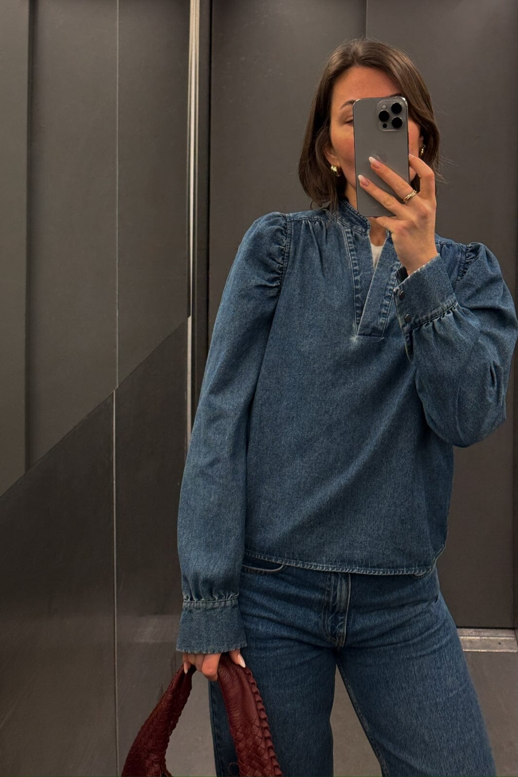 Neo Noir - Rosslyn Denim Blouse 164285 - 140 - Blue Bluser