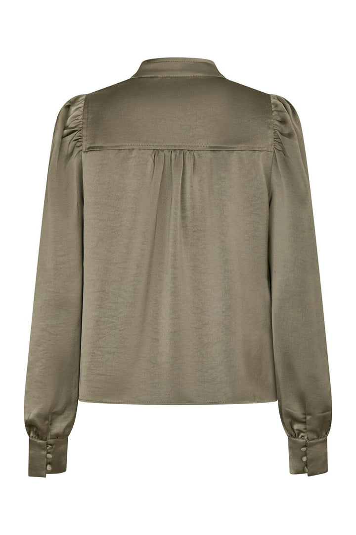 Neo Noir - Rosslyn Heavy Sateen Blouse 163769 - 255 - Cold Army