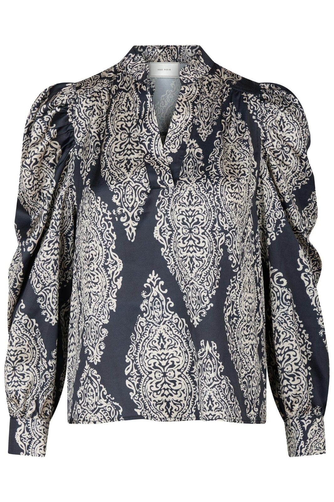 Neo Noir - Rosslyn Paisley Drop Blouse 163976 - Navy Bluser